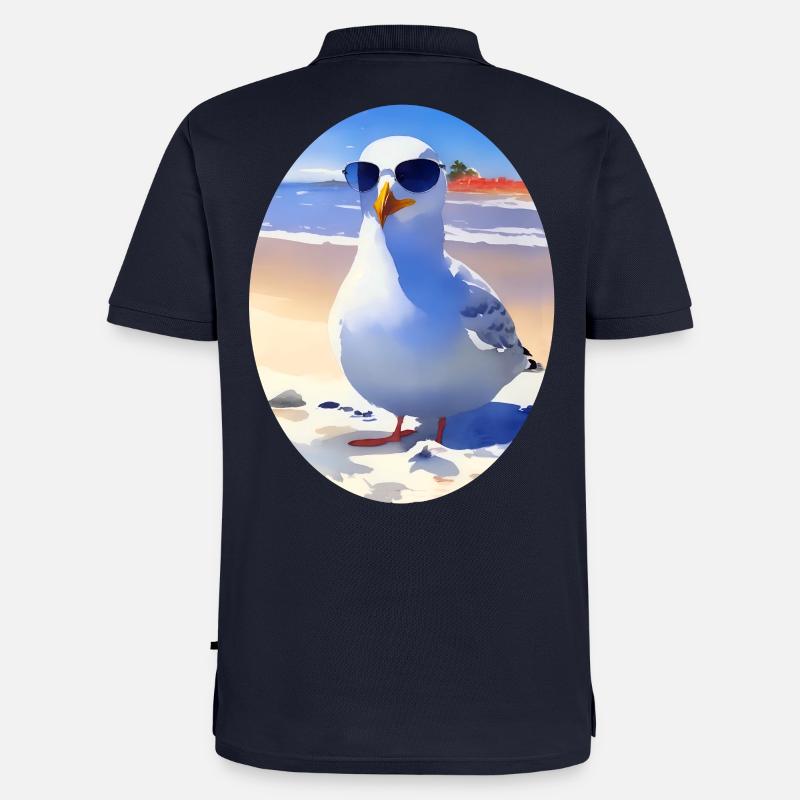 Coole Möwe - Männer Premium Bio Polo Shirt - Navy