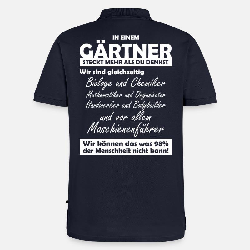 Gärtner - Männer Premium Bio Polo Shirt - Navy