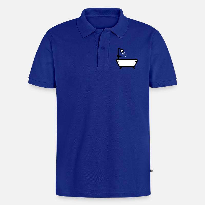 Badewanne - Dusche - Männer Premium Bio Polo Shirt - Royalblau