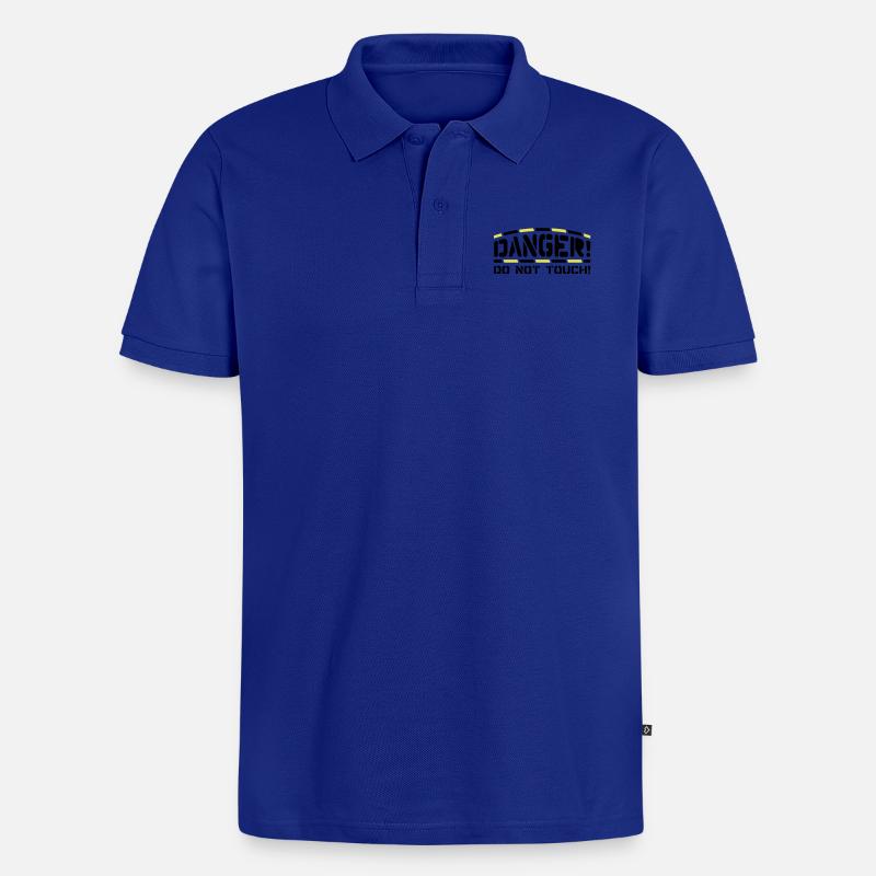 danger_do_not_touch_t2 - Männer Premium Bio Polo Shirt - Royalblau