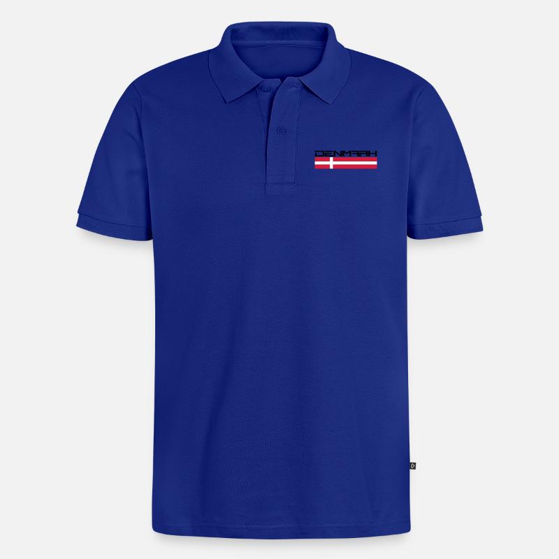 Denmark Logo Design - Männer Premium Bio Polo Shirt - Royalblau