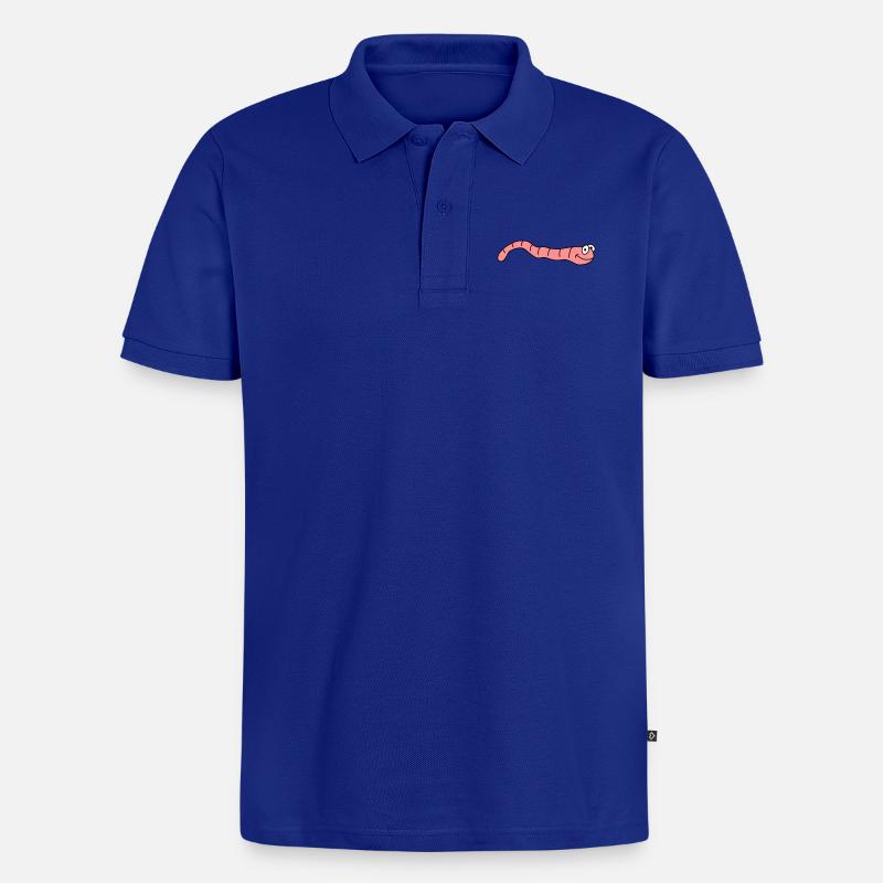 Funny Worm - Polo bio Premium Homme - bleu roi