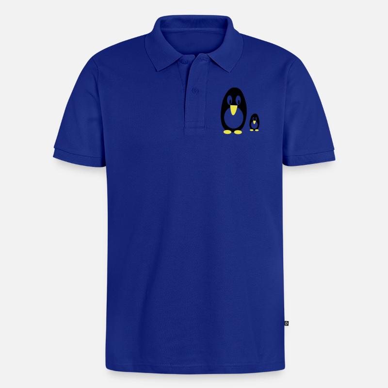 pinguine - Männer Premium Bio Polo Shirt - Royalblau