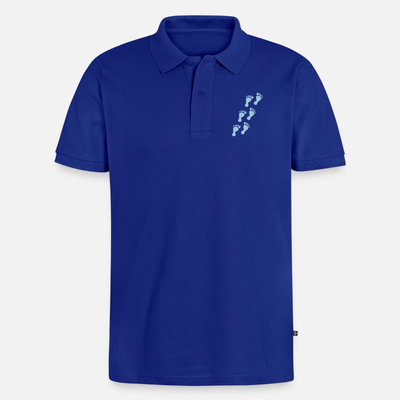 footprints - Männer Premium Bio Polo Shirt - Royalblau