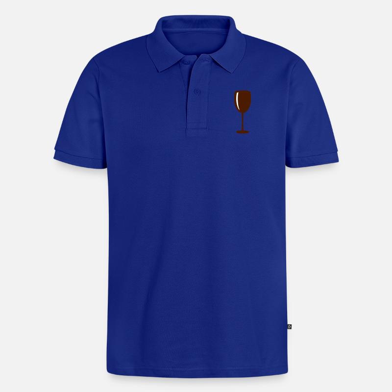 Weinglas - Männer Premium Bio Polo Shirt - Royalblau