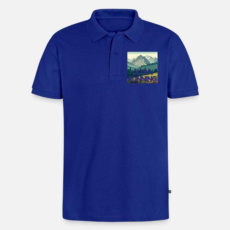 Ultra en cours d’exécution - Polo bio Premium Homme - bleu roi