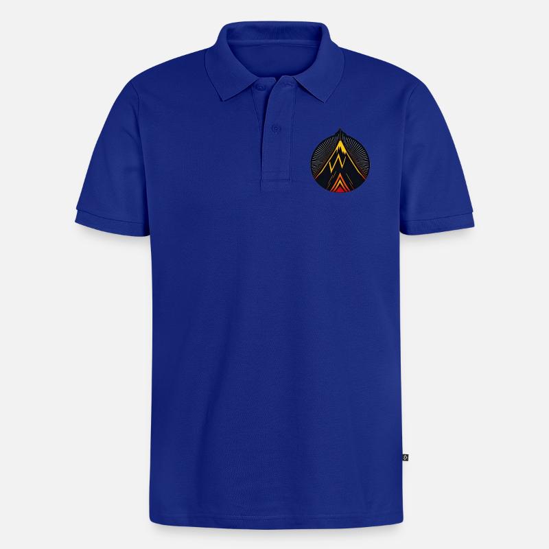 Vulkan logo - Männer Premium Bio Polo Shirt - Royalblau