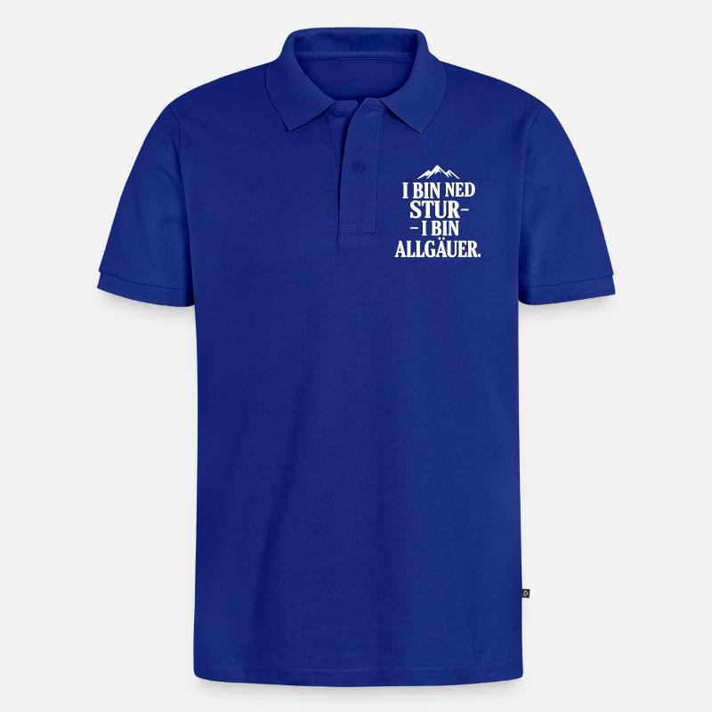 Fierté du dialecte de l’Allgäu - Polo bio Premium Homme - bleu roi
