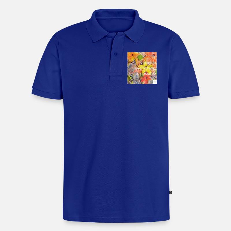imagine everything is possible I statementstyle  - Männer Premium Bio Polo Shirt - Royalblau