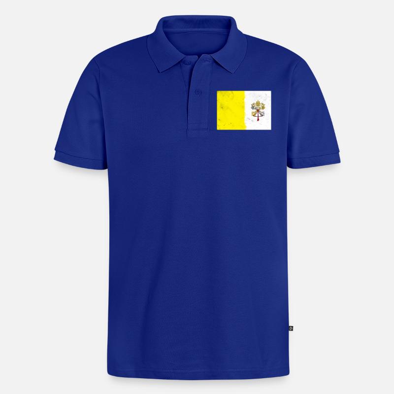 Drapeau du Vatican - Polo bio Premium Homme - bleu roi