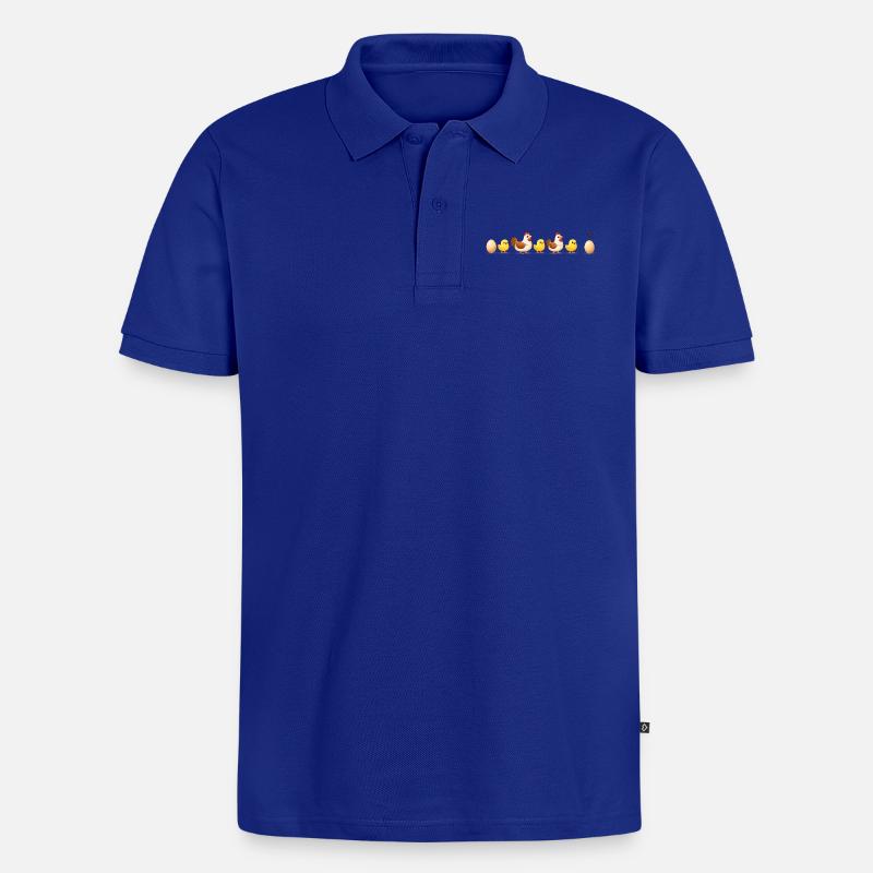 Evolution egg chick hen darwin - Men's Premium Organic Polo Shirt - royal blue