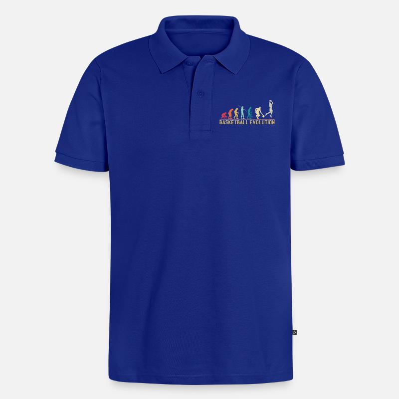 Basketball-Evolutions-Fortschrittsdesign - Männer Premium Bio Polo Shirt - Royalblau