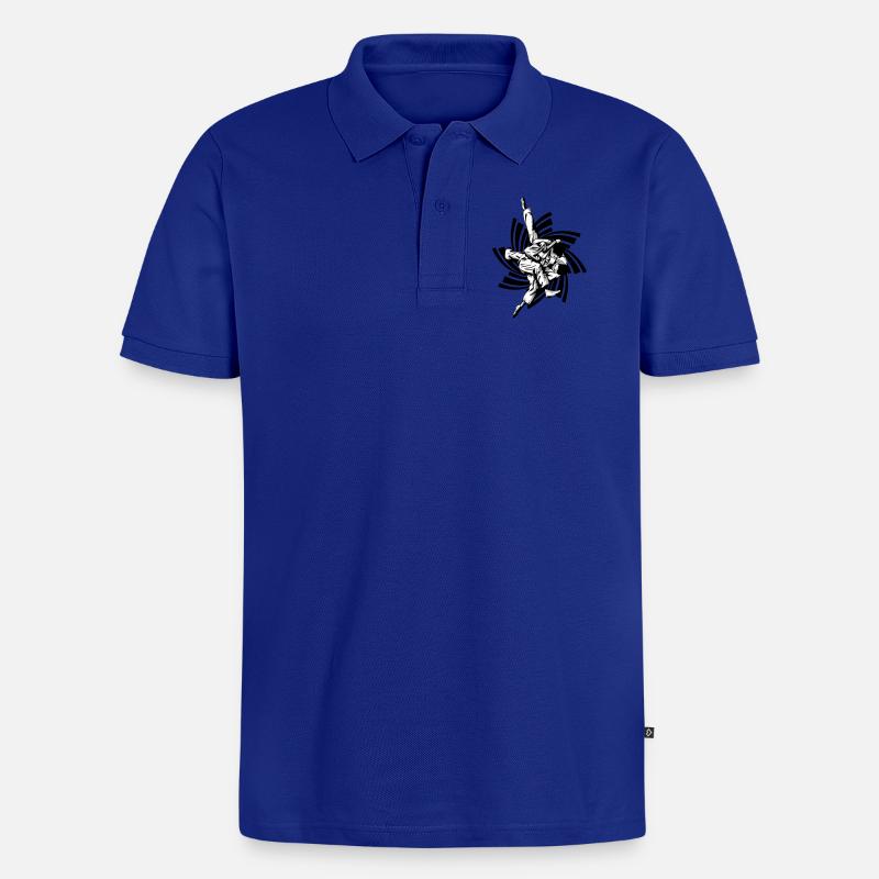 Judo-Griff - Männer Premium Bio Polo Shirt - Royalblau