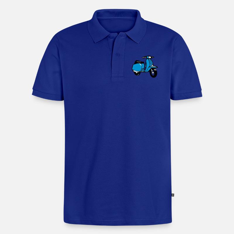 motorroller cool - Männer Premium Bio Polo Shirt - Royalblau