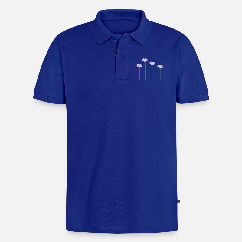 blumen - Männer Premium Bio Polo Shirt - Royalblau