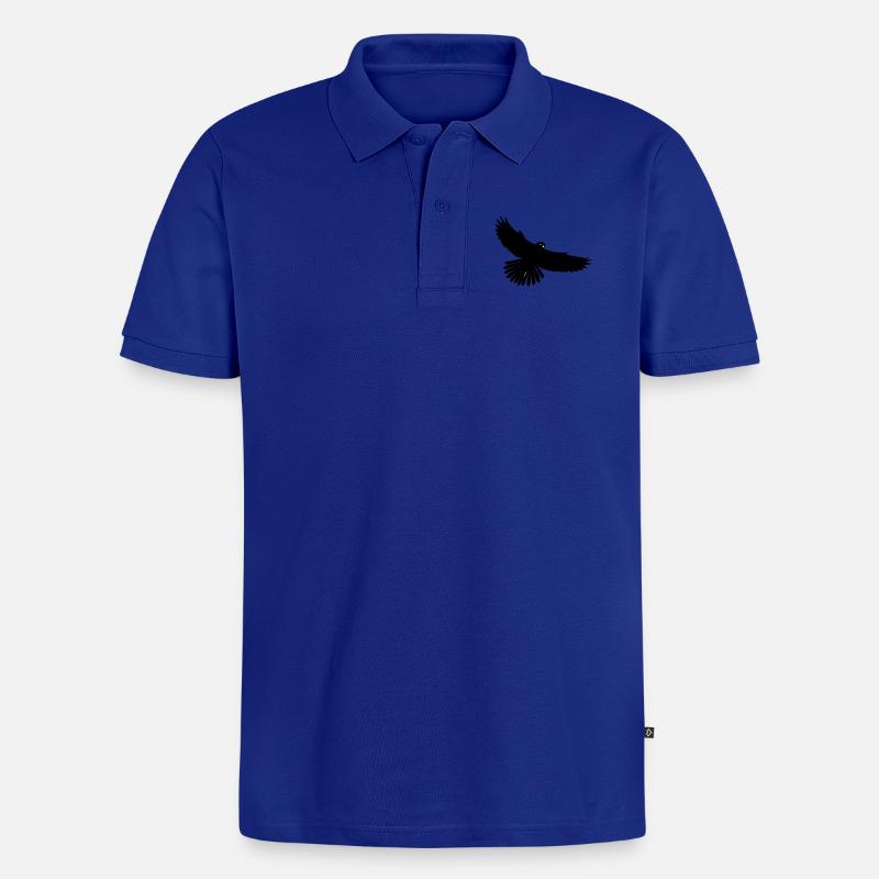 Schwarzer Vogel - Männer Premium Bio Polo Shirt - Royalblau