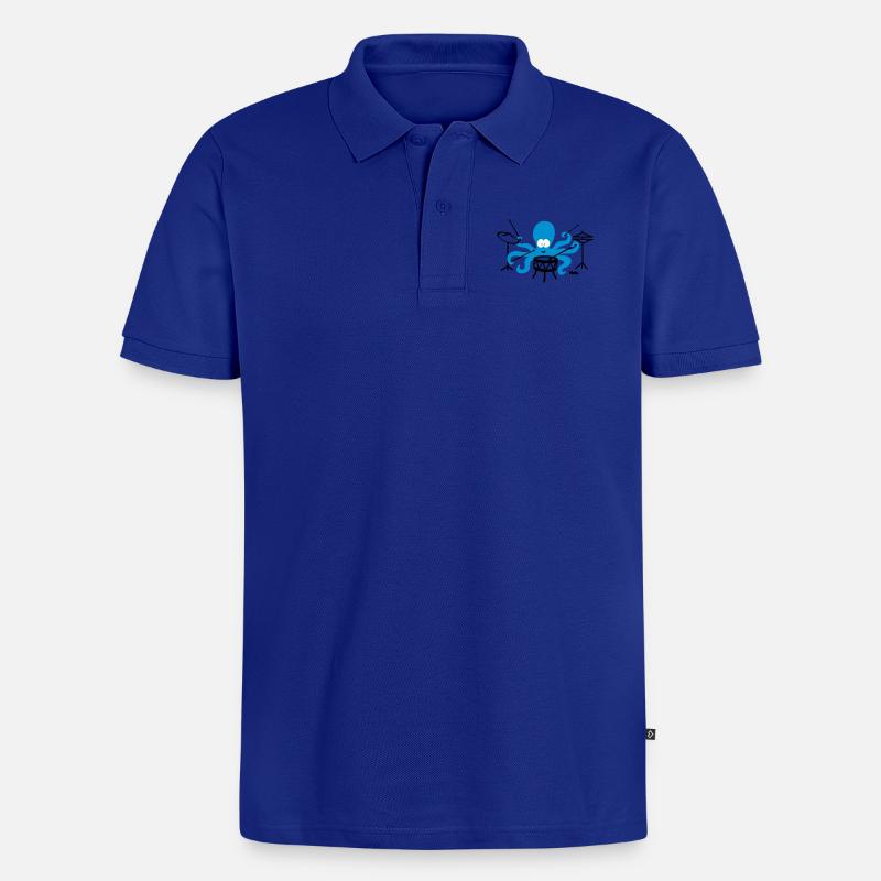 Octopus (c2) - Polo bio Premium Homme - bleu roi