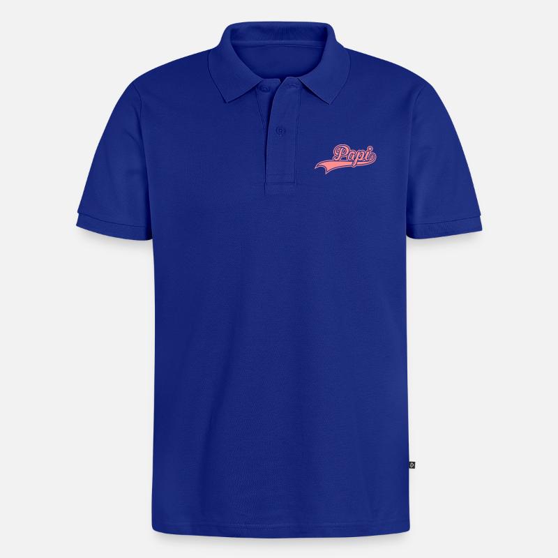 papi - Männer Premium Bio Polo Shirt - Royalblau