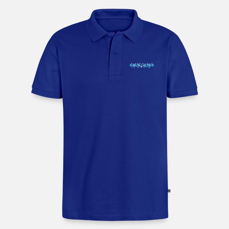 Blaue Sterne - Männer Premium Bio Polo Shirt - Royalblau