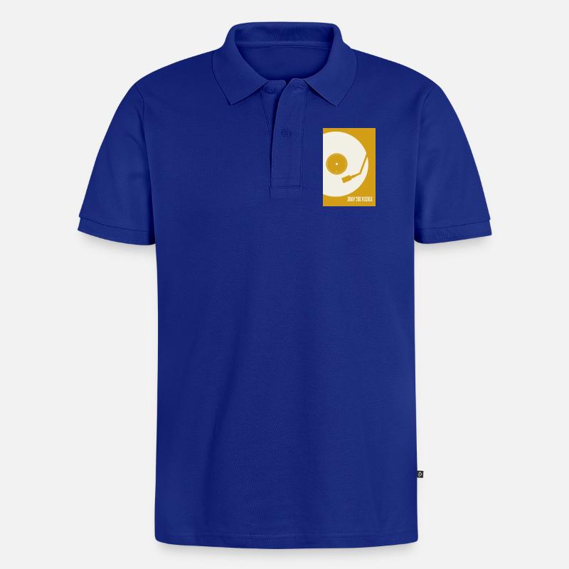 Drop The Needle Turntable Poster - Männer Premium Bio Polo Shirt - Royalblau