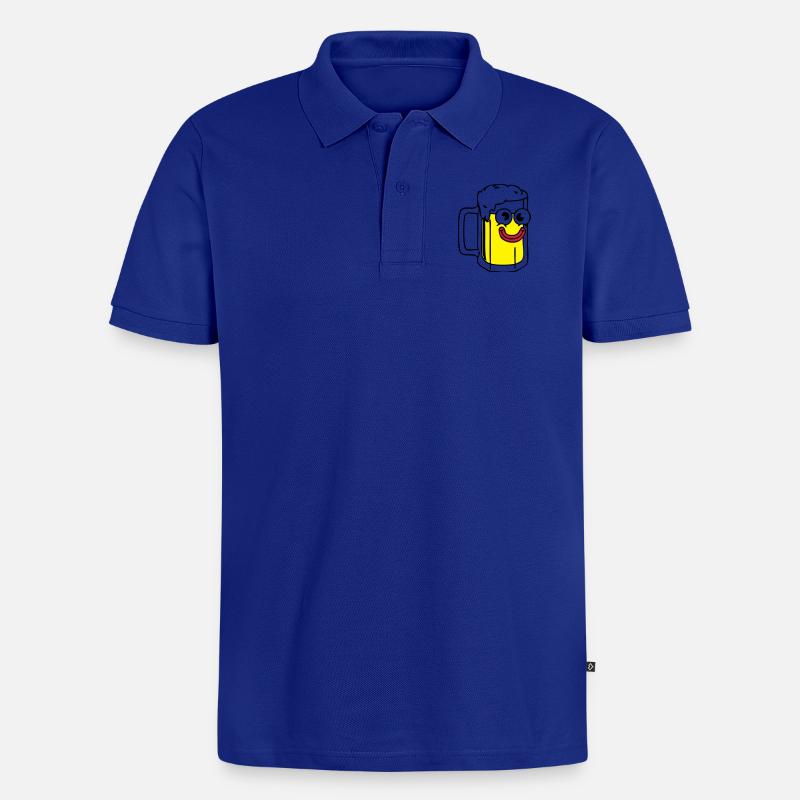 Bier - Männer Premium Bio Polo Shirt - Royalblau