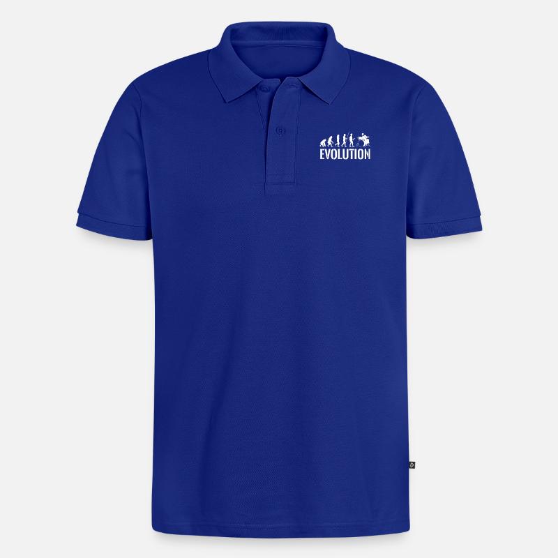 Drummer - Schlagzeug - Evolution - Schlagzeuger - Männer Premium Bio Polo Shirt - Royalblau