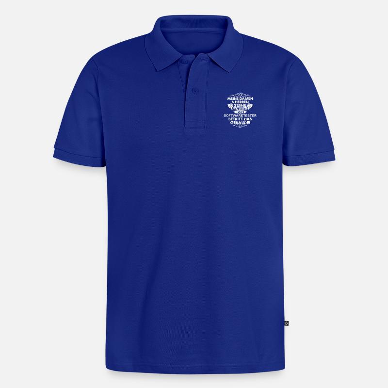 softwaretester - Männer Premium Bio Polo Shirt - Royalblau