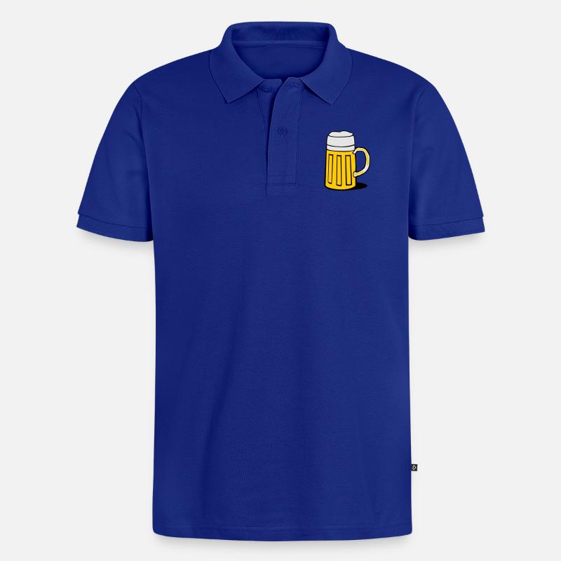 bier - Männer Premium Bio Polo Shirt - Royalblau