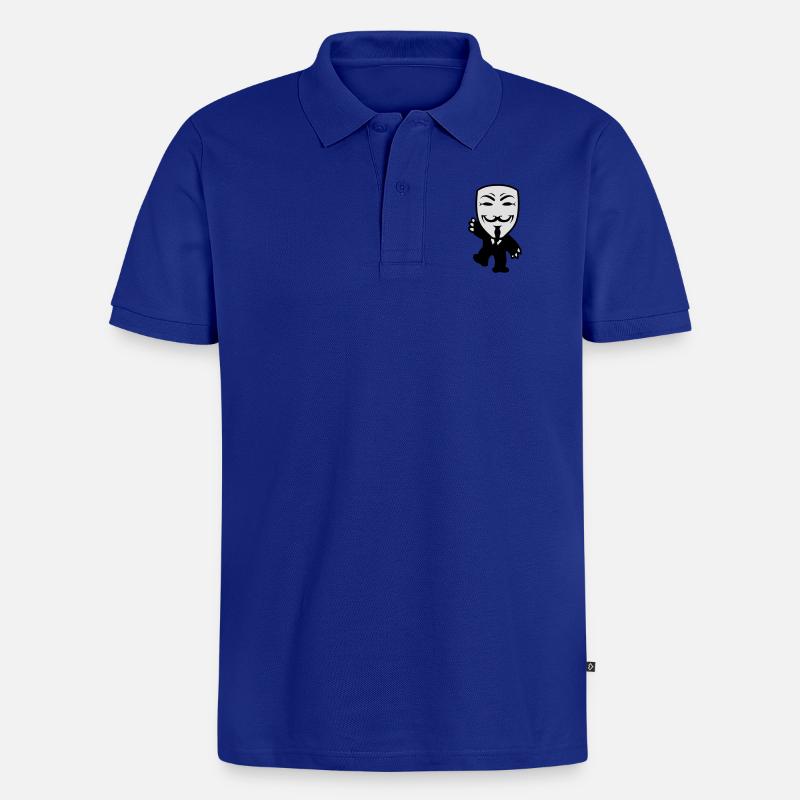 anonymous - Männer Premium Bio Polo Shirt - Royalblau