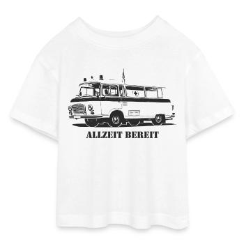 Barkas - B1000 - Ambulance - T-shirt Crop Top en jersey Ado - blanc - Devant - AI Model Teenager Male dark (155cm)