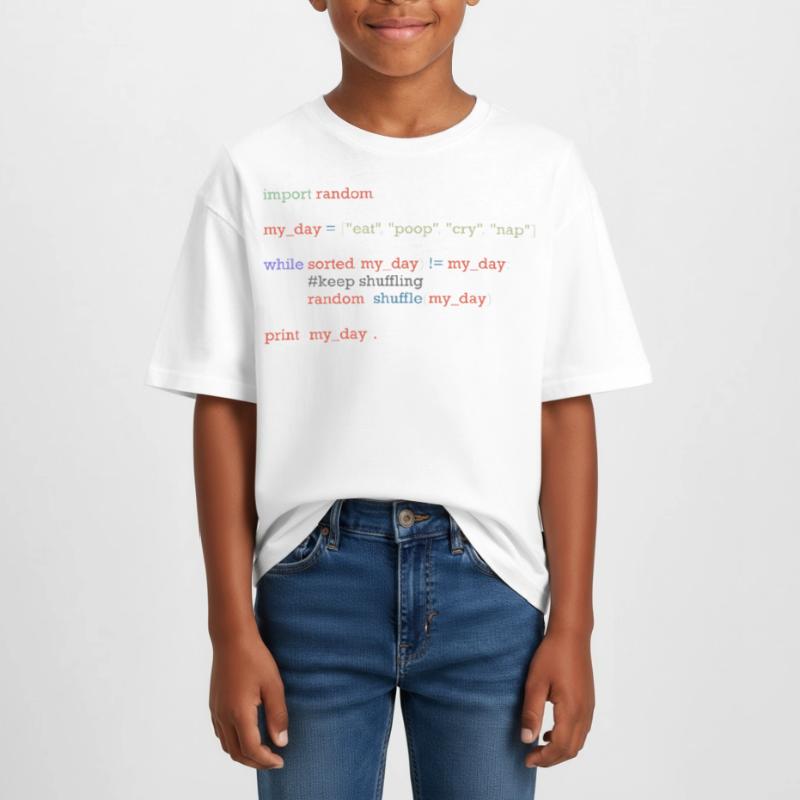 Drôle de code python sur la vie quotidienne, bébé T-shirt Crop Top en jersey Ado
