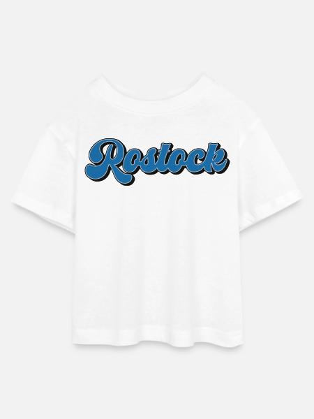 Rostock - Teen Cropped Jersey T-Shirt - Weiß