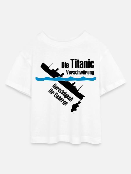 Titanic - Teen Cropped Jersey T-Shirt - Weiß