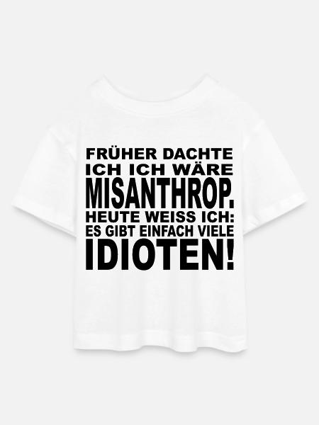 Misanthrop - Teen Cropped Jersey T-Shirt - Weiß
