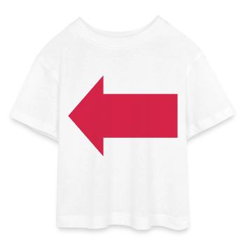 Arrow left - Teen Cropped Jersey T-Shirt - white - Front - AI Model Teenager Male dark (155cm)