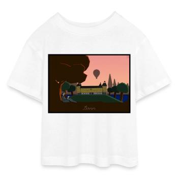 Bonn - Teen Cropped Jersey T-Shirt - Weiß - Vorne - AI Model Teenager Male dark (155cm)