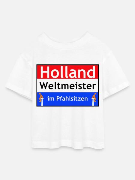 Holland - Teen Cropped Jersey T-Shirt - Weiß