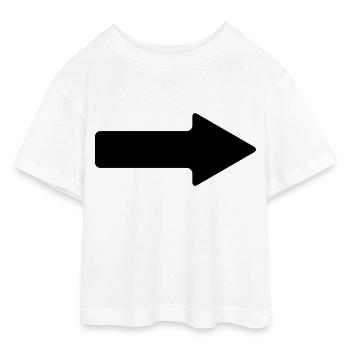 arrow - Teen Cropped Jersey T-Shirt - white - Front - AI Model Teenager Male dark (155cm)