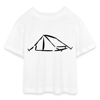 tent_1 - T-shirt Crop Top en jersey Ado - blanc - Devant - AI Model Teenager Male dark (155cm)