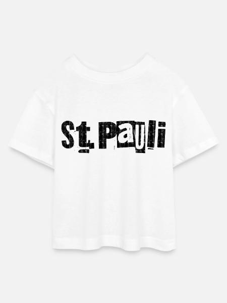 St. Pauli - Teen Cropped Jersey T-Shirt - Weiß