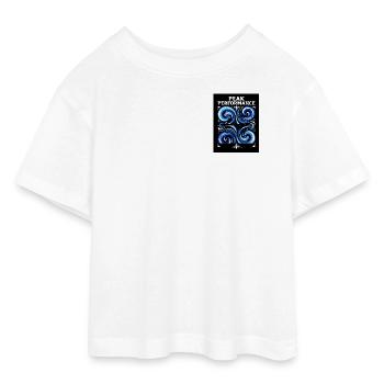 Art des vagues de performance maximale - T-shirt Crop Top en jersey Ado - blanc - Devant - AI Model Teenager Male dark (155cm)