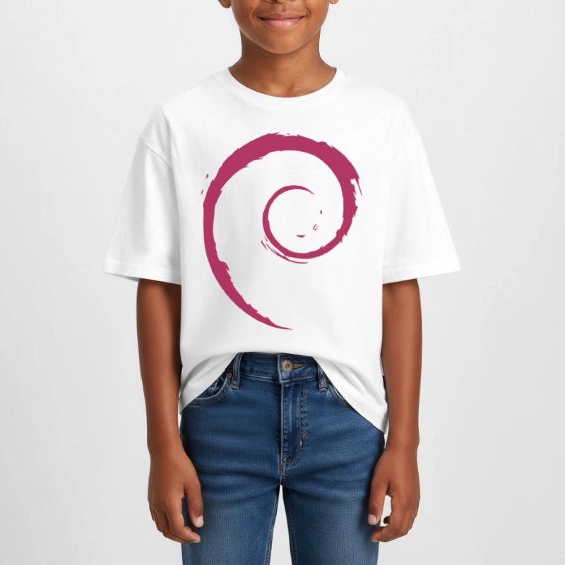 Linux Spiral Operating System PC Gift IT Idea Teen Cropped Jersey T-Shirt