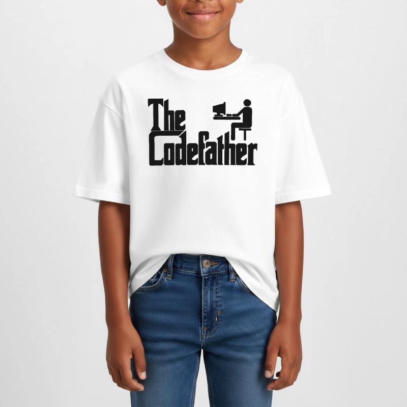The Codefather Programmierer PC Coding Geschenk Teen Cropped Jersey T-Shirt