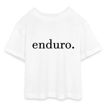 enduro. - Teen Cropped Jersey T-Shirt - Weiß - Vorne - AI Model Teenager Male dark (155cm)