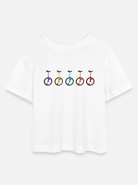 Einrad Oneweel - Teen Cropped Jersey T-Shirt - Weiß