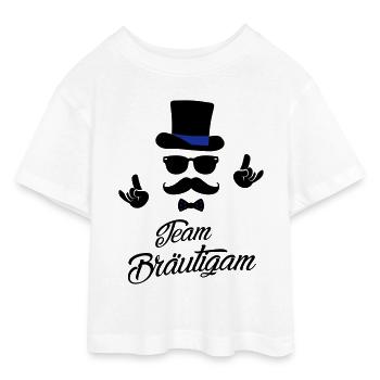 team Groom Bräutigam Polterabend Hochzeit - T-shirt Crop Top en jersey Ado - blanc - Devant - AI Model Teenager Male dark (155cm)