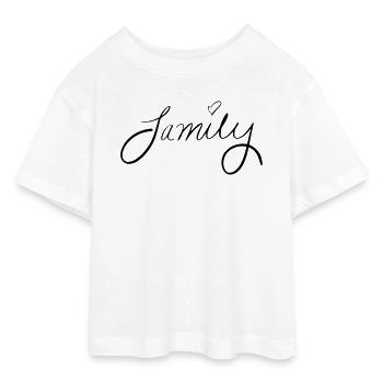Family - Teen Cropped Jersey T-Shirt - Weiß - Vorne - AI Model Teenager Male dark (155cm)
