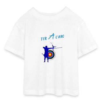 Bogenschießen - Teen Cropped Jersey T-Shirt - Weiß - Vorne - AI Model Teenager Male dark (155cm)