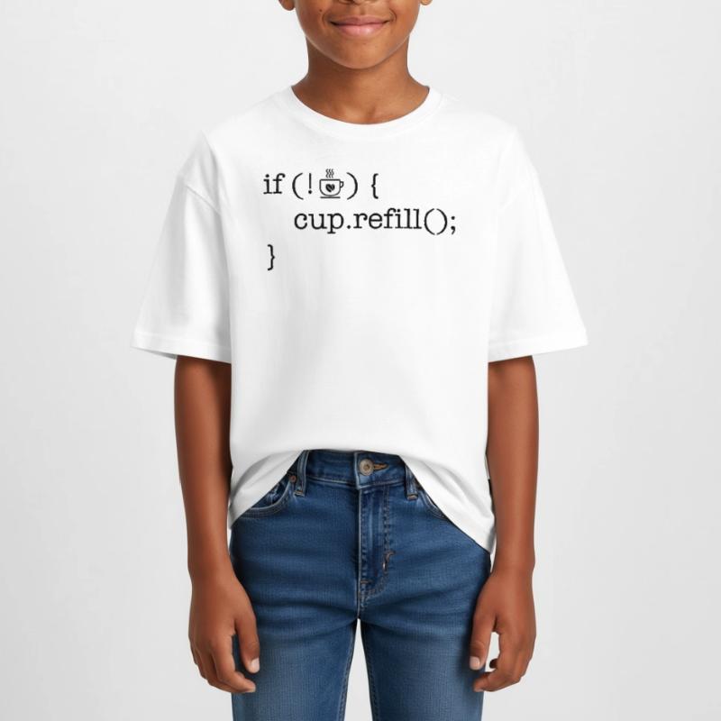 Coffee code software developer humor Teen Cropped Jersey T-Shirt