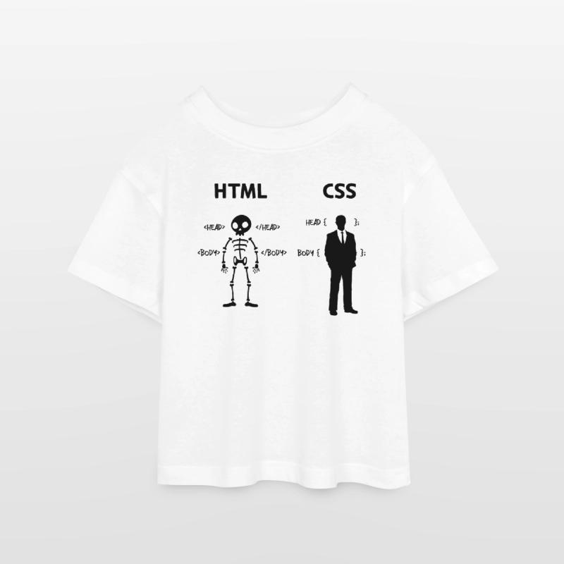 Développeur Programmeur Coden Code de script CSS T-shirt Crop Top en jersey Ado
